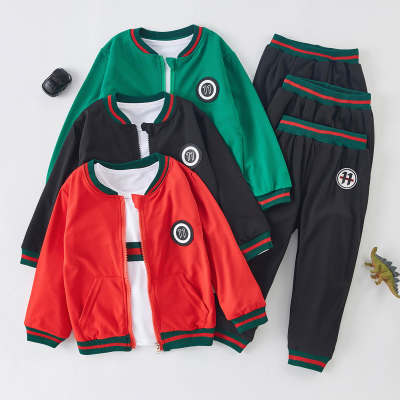 3-piece Sporty Coat & Sweatshirts & Pants for Toddler Boy