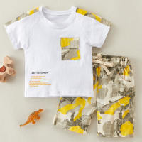 Toddler Boy Camouflage Print T-shirt & Shorts - Hibobi