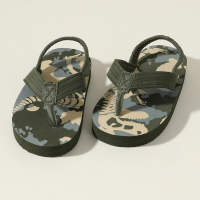 Infradito per pantofole da bagno morbide per le vacanze per bambino  Army Green