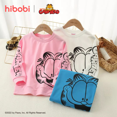 Garfield ✖ hibobi  Kids Letter Print Pullover Sweatshirt