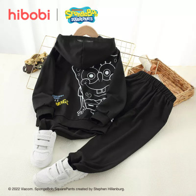 SpongeBob SquarePants ✖ hibobi Kids Letter Print Sweatshirt & Pants