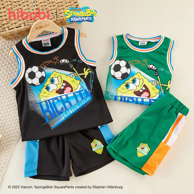 Camiseta e calça infantil Bob Esponja com estampa de futebol