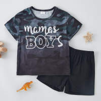 Toddler Boy Sport Style Camouflage Letter Print Suit - Hibobi