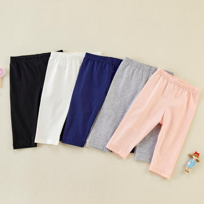 Pantalones de chándal de punto de color sólido personalizados para bebé