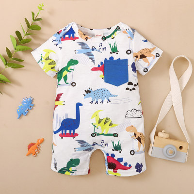 hibobi Baby Boy Casual Dinosaur Print Bodysuit