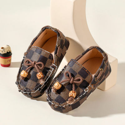 Chaussures de bébé à carreaux à blocs de couleurs pour bébé