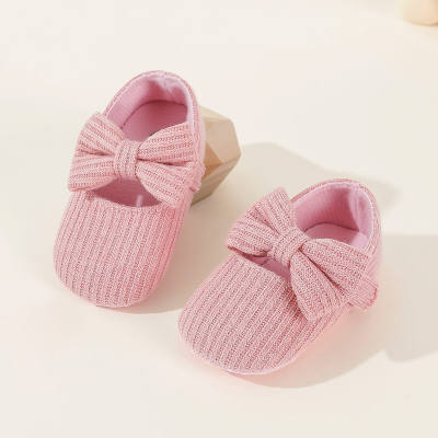 Baby Girl Bowknot Decor Slip-on Shoes