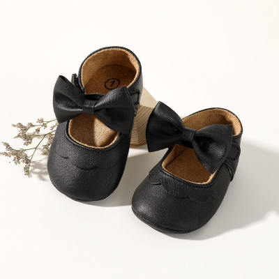 Sapatos de bebê Boeknot de decoração de bebê em cor sólida para bebês