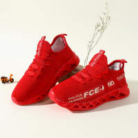 Kid Boy Letter Webbing Casual Sport Shoes  Red
