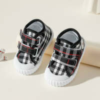 Toddler Boy Plaid Velcro Canvas Shoes - Hibobi