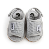 Baby Solid Color Letter Toddler Shoes  Gray