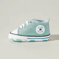 Baby Sequins Color-block Shoes  Green