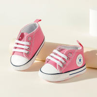 Baby Toddler 's Orange Dotted Canvas Shoes  Pink