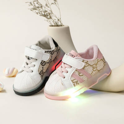 Chaussures de sport Velcro à blocs de couleur pour toute-petite fille