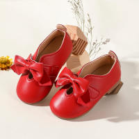 حذاء الأميرة جلد تصميم الفيلكرو  أحمر