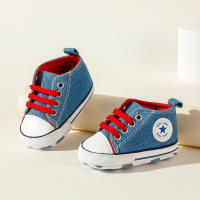 Baby Toddler 's Orange Dotted Canvas Shoes - Hibobi