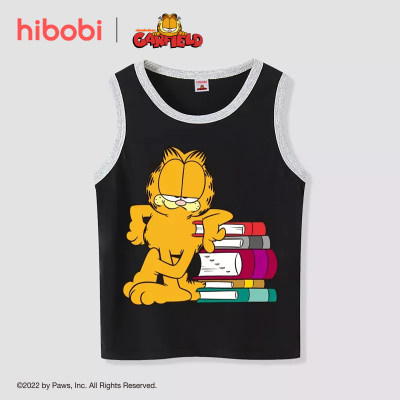 hibobi x Garfield Toddler Boy Basic Cotton Cartoon Garfield Contrast Color Vest Top