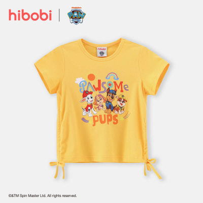 hibobi x SpongeBob Toddler Girls T-shirt de dessin animé d'impression mignon décontracté