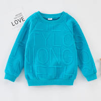 Toddler Boy Letter Pattern Long Sleeves Sweatshirts  Blue