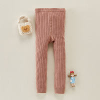Toddler Girl Casual Solid Color Leggings  Pink