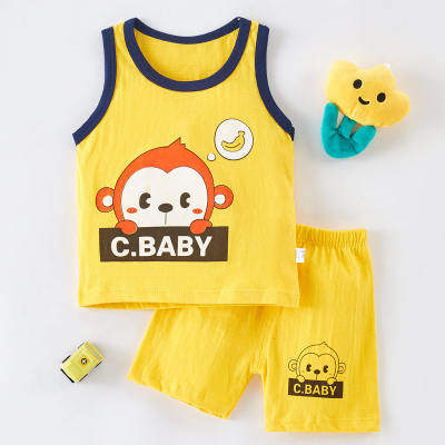 Toddler Boy Animal Pattern Vest & Shorts