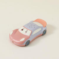 Baby chewable cartoon car music toy mobile phone  Pink