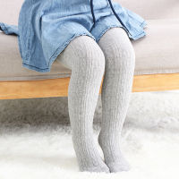 Sweet Cotton Cozy Solid Leggings Stockings  Light Gray