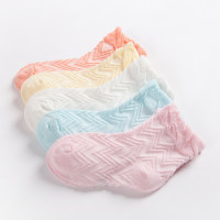 5-piece Solid Color Mesh Socks  Style2
