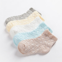 5-piece Solid Color Mesh Socks  Style6
