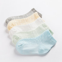 5-piece Solid Color Mesh Socks  Style3