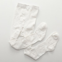 Sweet Daily Mesh Footless Leggings Tights Socks  White