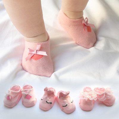 3-piece Baby Girl Ankle Length Socks