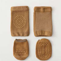Knee Pad Socks Combination  Brown