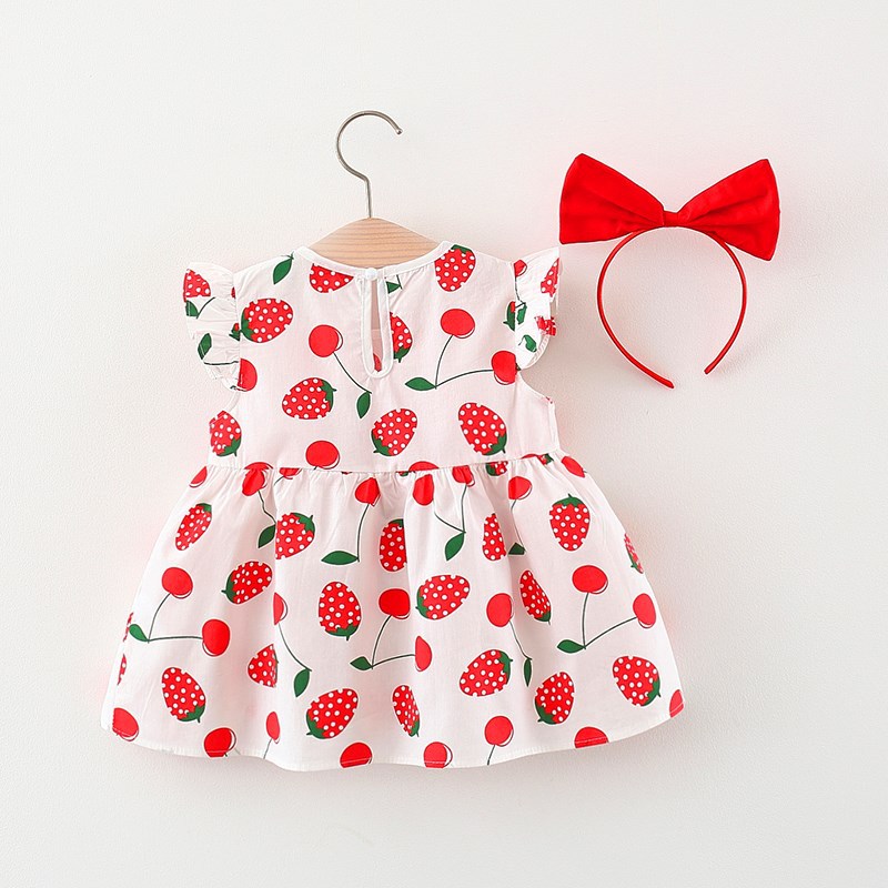 strawberry print dress girl