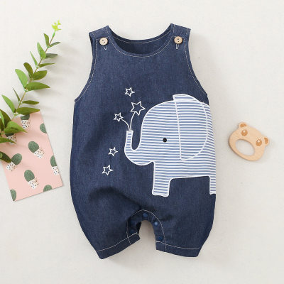 hibobi Baby Cute Elephant Bib Bodysuit