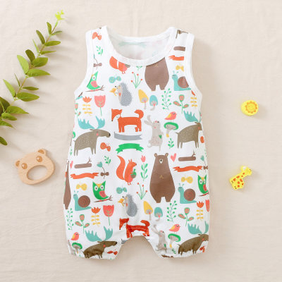 hibobi Baby Boy Cute Animal Print Bodysuit