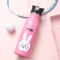 Animal Pattern Fashion Stainless Water Bottle  Pink