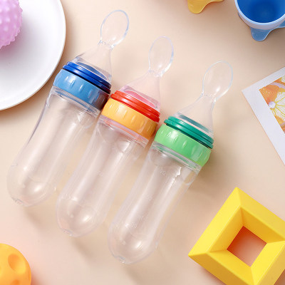 Baby Silicone Soft-tip Baby Blessing Food Bottle