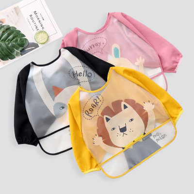 Vestido de bebé con suministros de alimentación con patrón de animales de 1 pieza