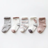 5-Pieces Cotton Cartoon Socks For Children's  Style1