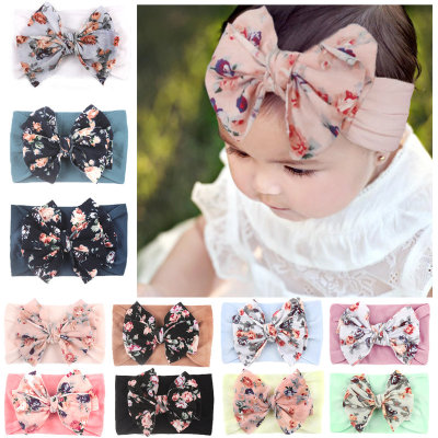 Floral Headband with Bowknot