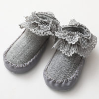 Baby Lace Girls Footwear Floor Shoes  Grey