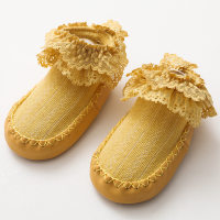 Baby Lace Girls Footwear Floor Shoes  Yellow
