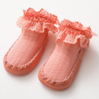 Baby Lace Girls Footwear Floor Shoes  Orange