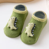 Children's Three-dimensional Doll Non-slip Socks  Green