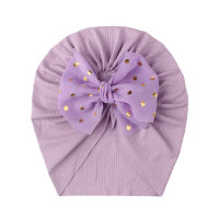 Girl Sequin Trim Bowknot Decor Headband  Purple
