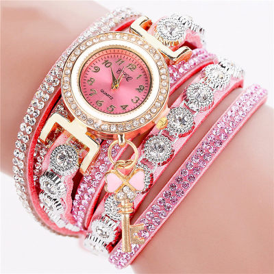 Reloj de decoración de diamantes de imitación para mujer