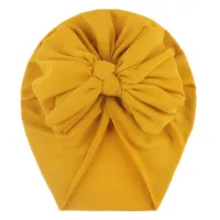 Baby Solid Color Bowknot Decor Children's Hat  Ginger