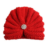Chapeau en laine de couleur unie pour toute-petite  rouge