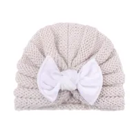 Sombrero de lana Baby Bowknot Decor  Beige